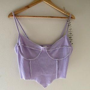 Lavender Cotton Crop Tank